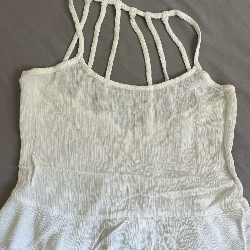 Full Tilt White Flowy Tank Top
